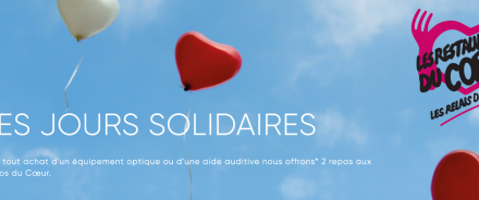 Les Jours solidaires : Jusqu'au 28 février, nos magasins Ecouter Voir s'associent aux Restos du Cœur